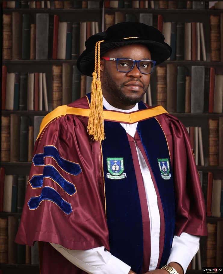 Professor Ikechukwu Anthony Kanu in doctoral regalia