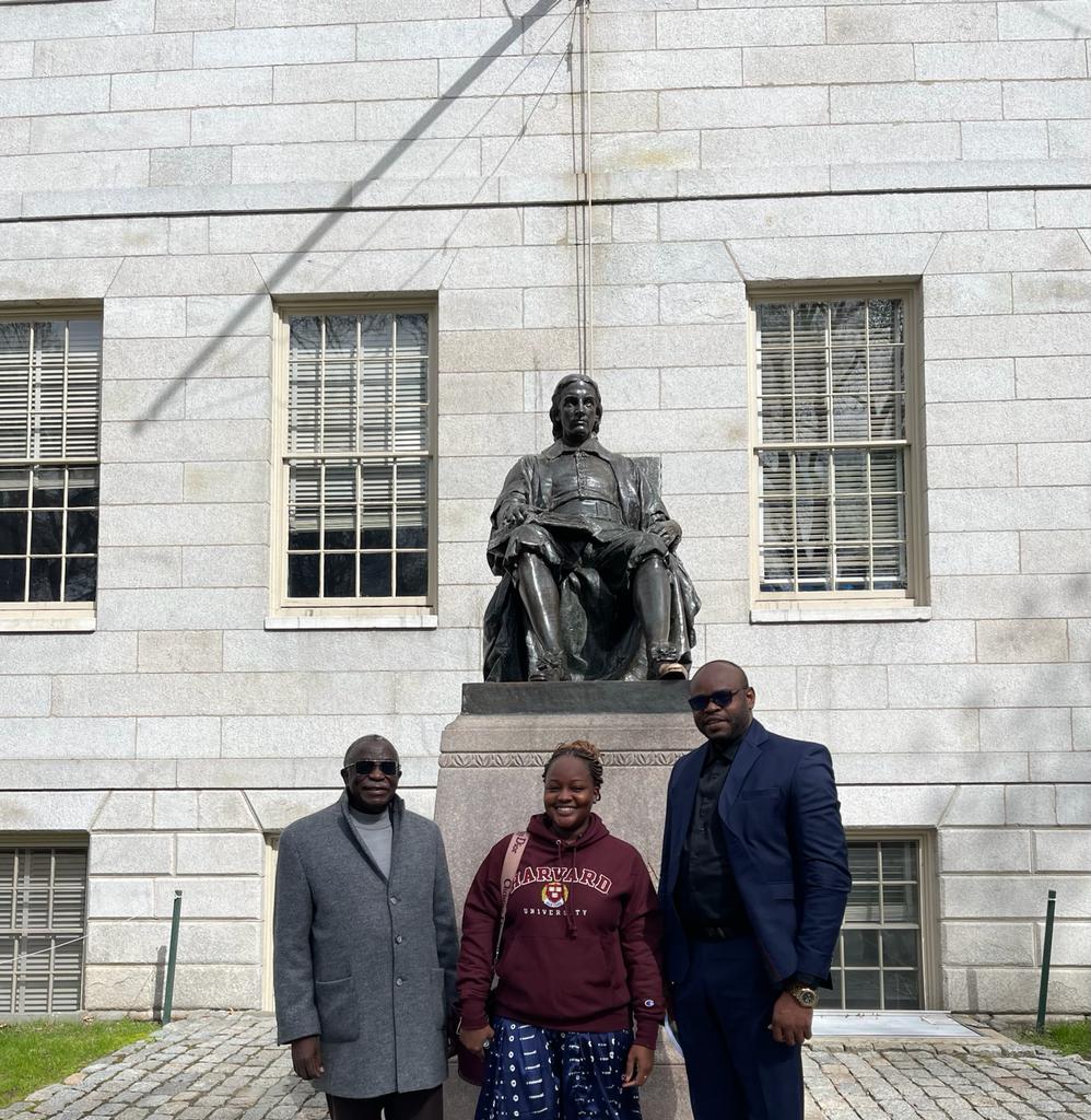 With colleagues at Harvard University